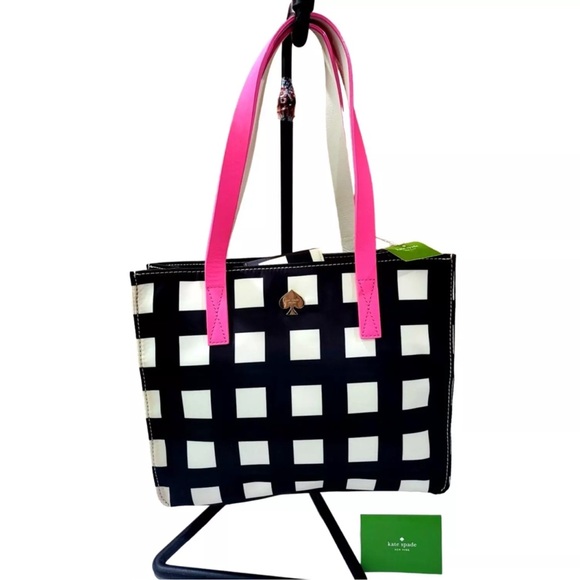 kate spade Handbags - Kate Spade Berry Street Elisa Nylon Checkered Tote Bag Magnetic NWT